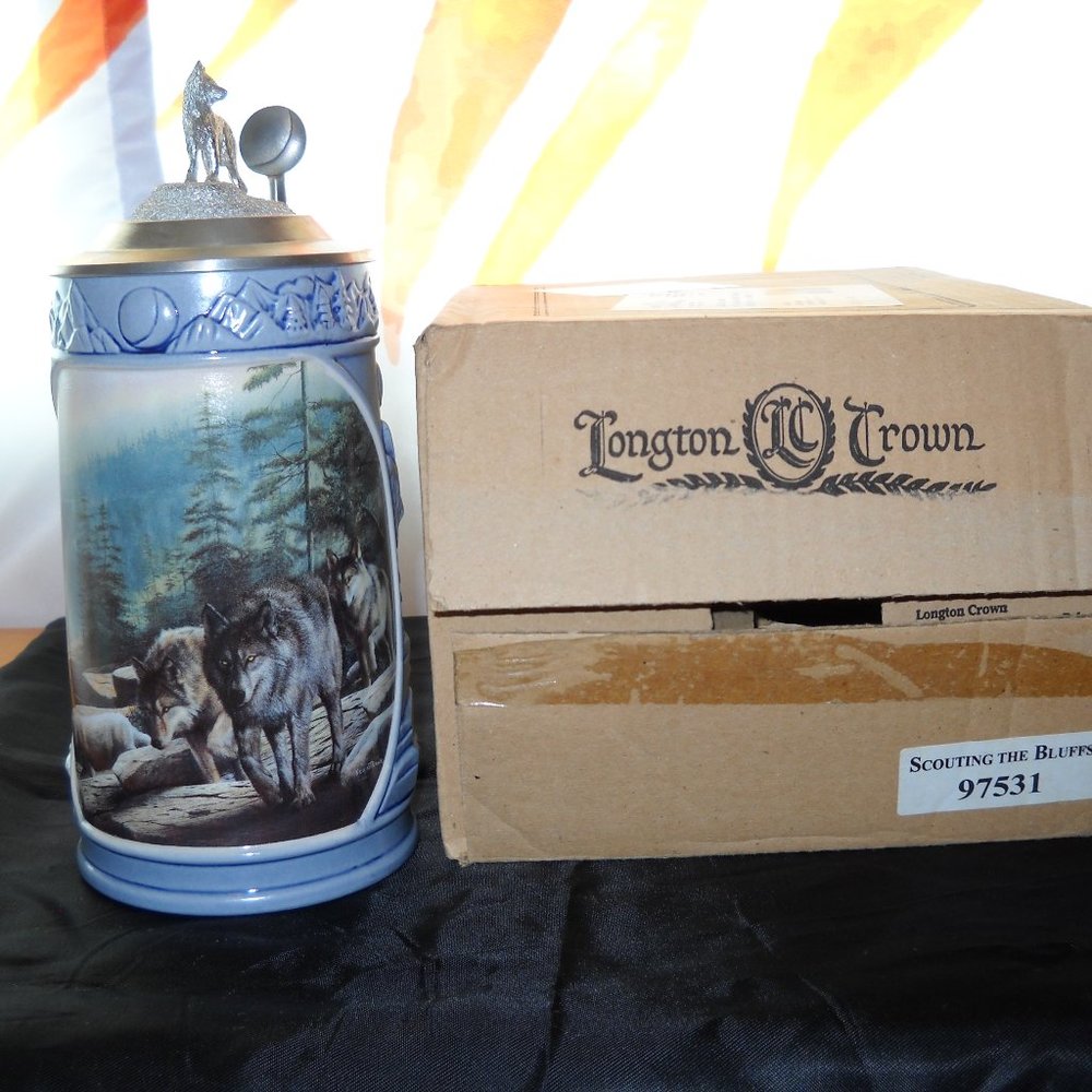 Longton Crown Wolf Pack Stein The Cry Of The Wolfpack Scouting The Bluffs D3366